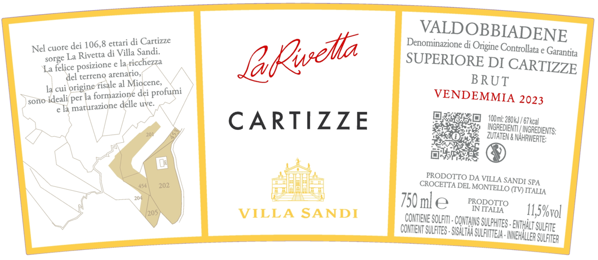 Valdobbiadene Sup. di Cartizze DOCG Brut Rückenetikett